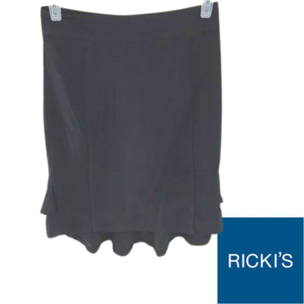 Ricki's Black Skirt With longer ruffled back side Size 4